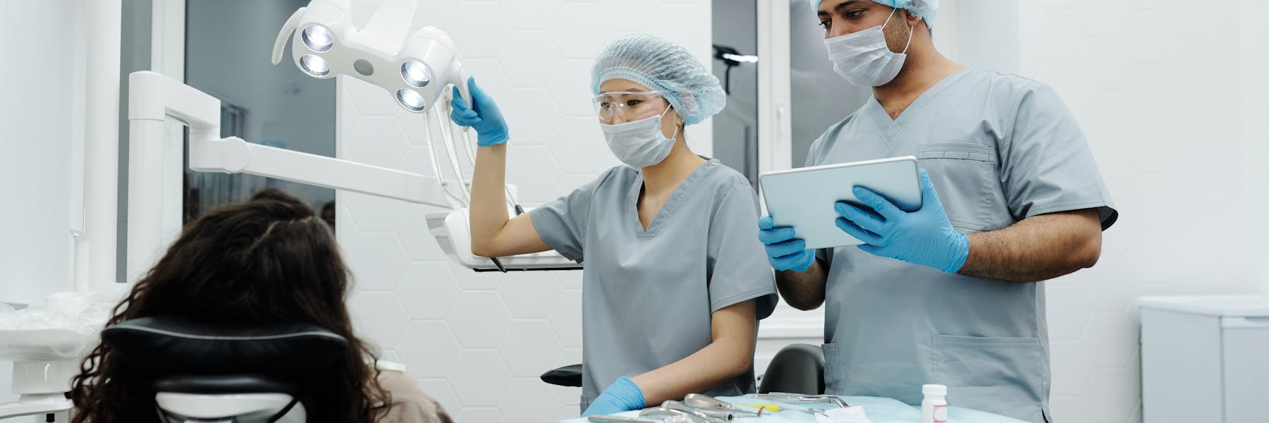 Dental team preparing for a shift in a modern Perth clinic