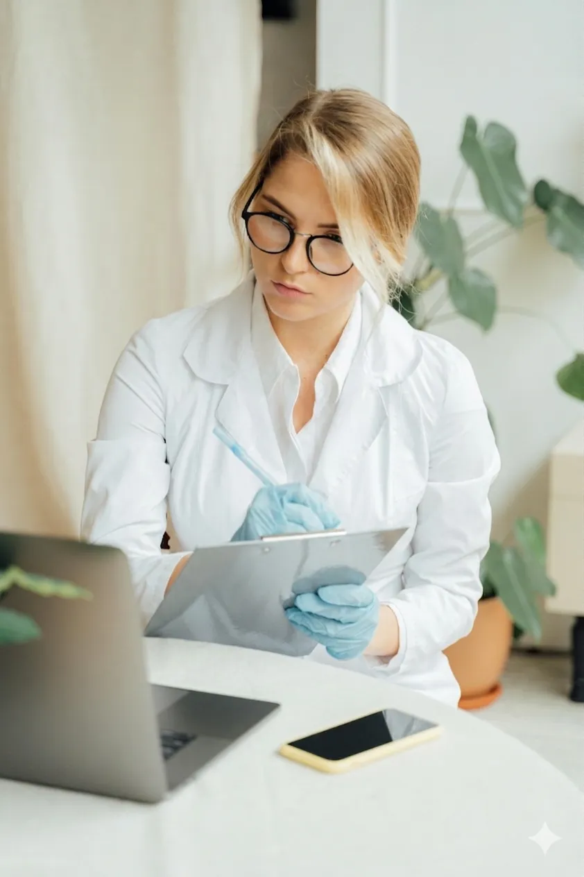 Dental professional in a modern Perth clinic
